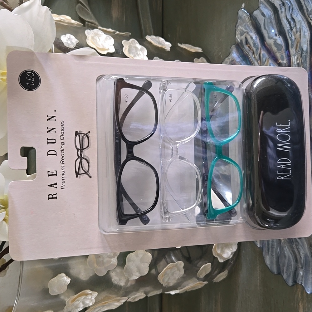 NEW RAE DUNN Read More Reading Glasses 3 Pair Set Readers +1.50 +2.00 +2.50